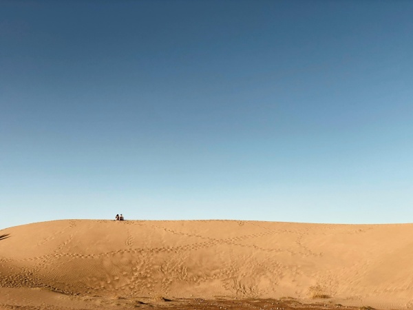 Vista aérea de la playa de Maspalomas con sus icónicas dunas en el sur de Gran Canaria